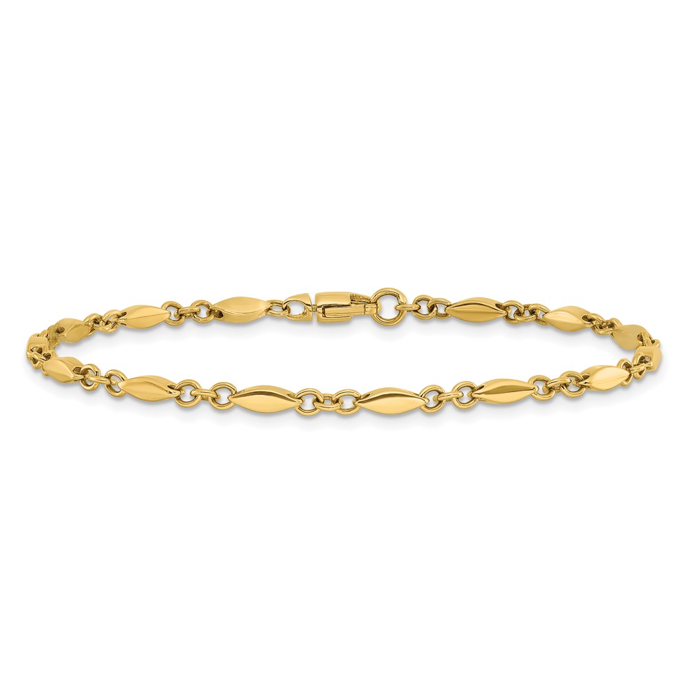 10K Polished Fancy Link Bracelet - 2 10K Polished Fancy Link Bracelet - 2