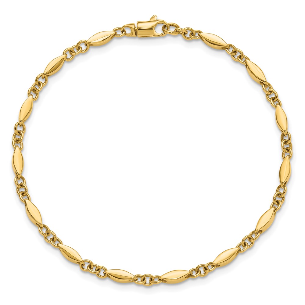 10K Polished Fancy Link Bracelet - 3 10K Polished Fancy Link Bracelet - 3
