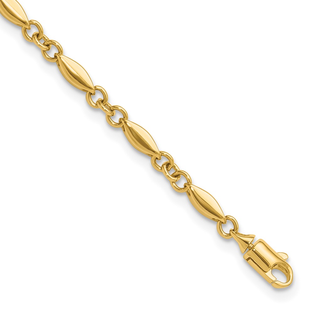 10K Polished Fancy Link Bracelet - 0 10K Polished Fancy Link Bracelet - 0