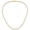 10K Polished and Textured Paperclip Link Necklace - 2