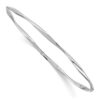 10K White Gold Polished Twisted Slip-on Bangle - 0