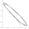 10K White Gold Polished Twisted Slip-on Bangle - 1
