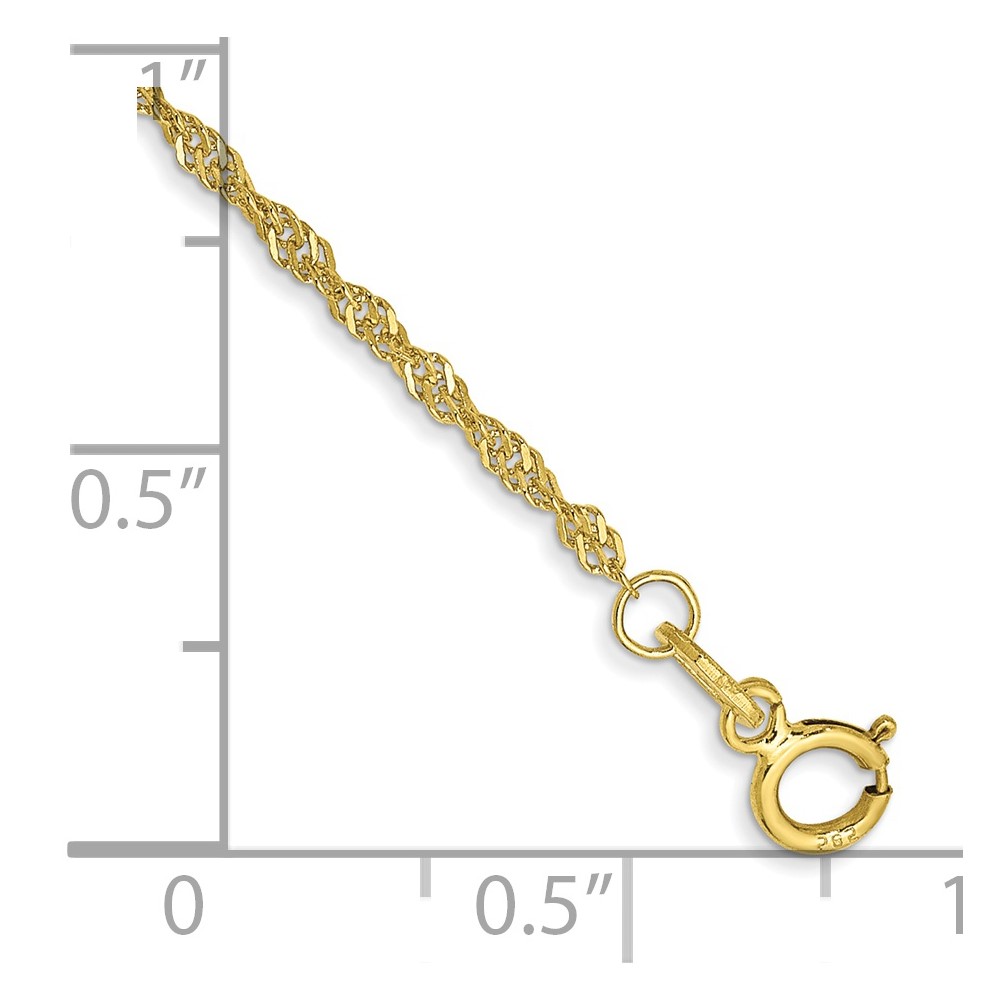 10k 1.4mm Singapore Chain - 1 10k 1.4mm Singapore Chain - 1