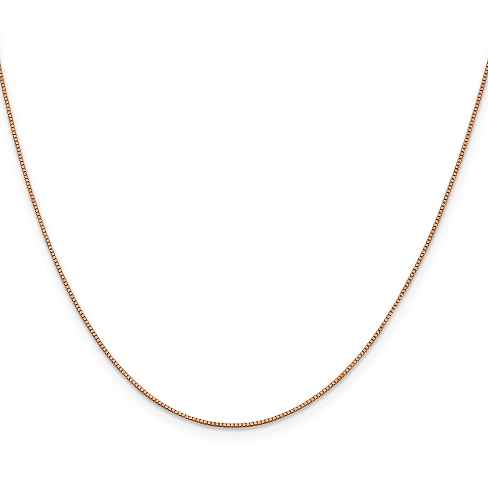 10k Rose Gold .70mm Box Chain - 1