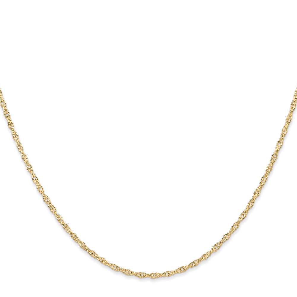 14K 18 inch Carded 1.35mm Cable Rope with Spring Ring Clasp Chain - 1