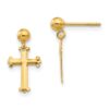 10K Cross Dangle Post Earrings - 0 10K Cross Dangle Post Earrings - 0