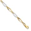 10k Two-Tone 7in Polished Fancy Link Bracelet - 0