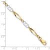 10k Two-Tone 7in Polished Fancy Link Bracelet - 2