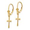 10K Cross Leverback Earrings - 1