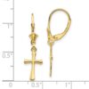 10K Cross Leverback Earrings - 2