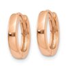 10k Rose Gold Round Hinged Hoop Earrings - 1