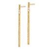 10k Polished and Diamond-cut Bar Dangle Post Earrings - 1