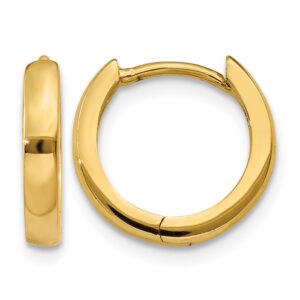 10k 1.8mm Hinged Hoop Earrings - 0