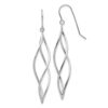 10k White Gold Polished Long Twisted Dangle Earrings - 0 10k White Gold Polished Long Twisted Dangle Earrings - 0