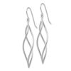 10k White Gold Polished Long Twisted Dangle Earrings - 1 10k White Gold Polished Long Twisted Dangle Earrings - 1