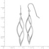 10k White Gold Polished Long Twisted Dangle Earrings - 3 10k White Gold Polished Long Twisted Dangle Earrings - 3