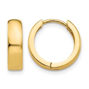 10k Round Hinged Hoop Earrings - 0