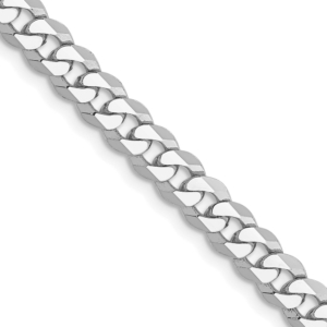 10k WG 4.75mm Flat Beveled Curb Chain - 0