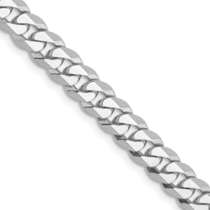 10k WG 5.75mm Flat Beveled Curb Chain - 0