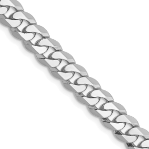 10k WG 6.25mm Flat Beveled Curb Chain - 0