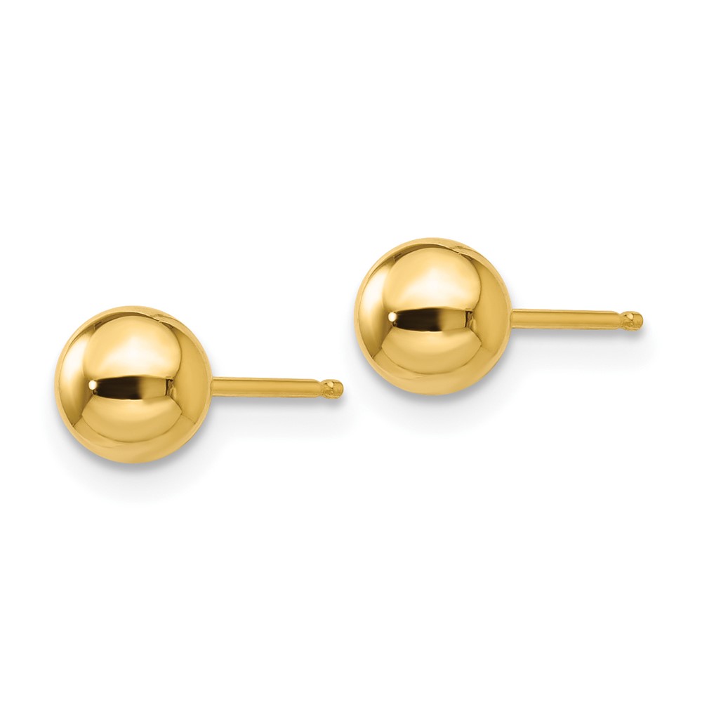 10k Polished 5mm Ball Post Earrings - 1