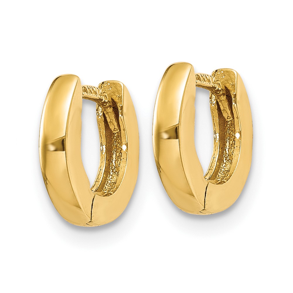 10k Polished Hinged Earrings - 1