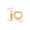 10k Polished Hinged Earrings - 2