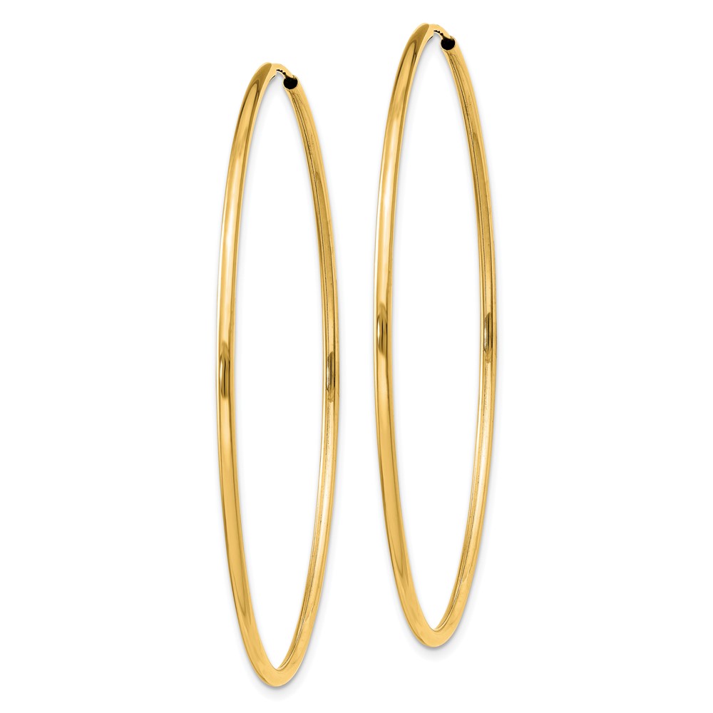 10k 1.5mm Polished Round Endless Hoop Earrings - 1 10k 1.5mm Polished Round Endless Hoop Earrings - 1