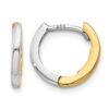 10k Two-tone Mini 1.35mm Round Hinged Hoop Earrings - 0 10k Two-tone Mini 1.35mm Round Hinged Hoop Earrings - 0