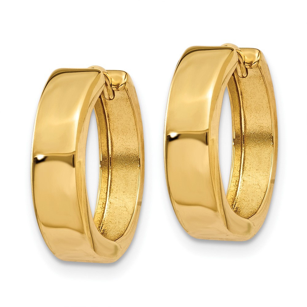 10k Yellow Gold Square Hinged Hoop Earrings - 1 10k Yellow Gold Square Hinged Hoop Earrings - 1