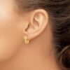 10k Yellow Gold Square Hinged Hoop Earrings - 3 10k Yellow Gold Square Hinged Hoop Earrings - 3