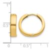 10k Yellow Gold Square Hinged Hoop Earrings - 2 10k Yellow Gold Square Hinged Hoop Earrings - 2