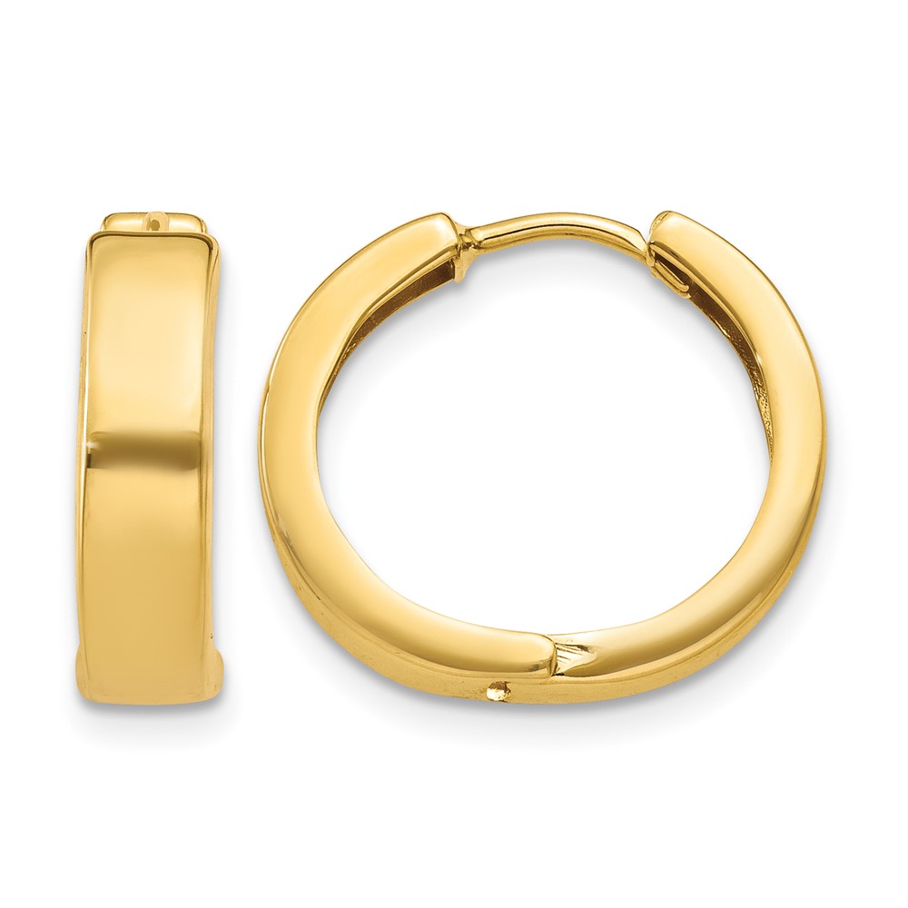 10k Yellow Gold Square Hinged Hoop Earrings - 0 10k Yellow Gold Square Hinged Hoop Earrings - 0