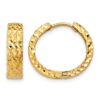 10k Diamond-cut Hinged Hoop Earrings - 0 10k Diamond-cut Hinged Hoop Earrings - 0