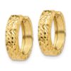 10k Diamond-cut Hinged Hoop Earrings - 1 10k Diamond-cut Hinged Hoop Earrings - 1