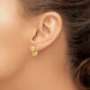 10k Diamond-cut Hinged Hoop Earrings - 2 10k Diamond-cut Hinged Hoop Earrings - 2