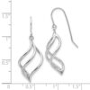 10k White Gold Swirl Dangle Earrings - 3
