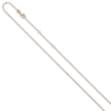 14k Rose Gold 1.2mm Flat Cable 1in+1in Adjustable Chain - 1