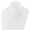 14k Rose Gold 1.2mm Flat Cable 1in+1in Adjustable Chain - 2