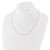 14k Rose Gold 1.2mm Flat Cable 1in+1in Adjustable Chain - 4