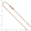14k Rose Gold 1.2mm Flat Cable 1in+1in Adjustable Chain - 5