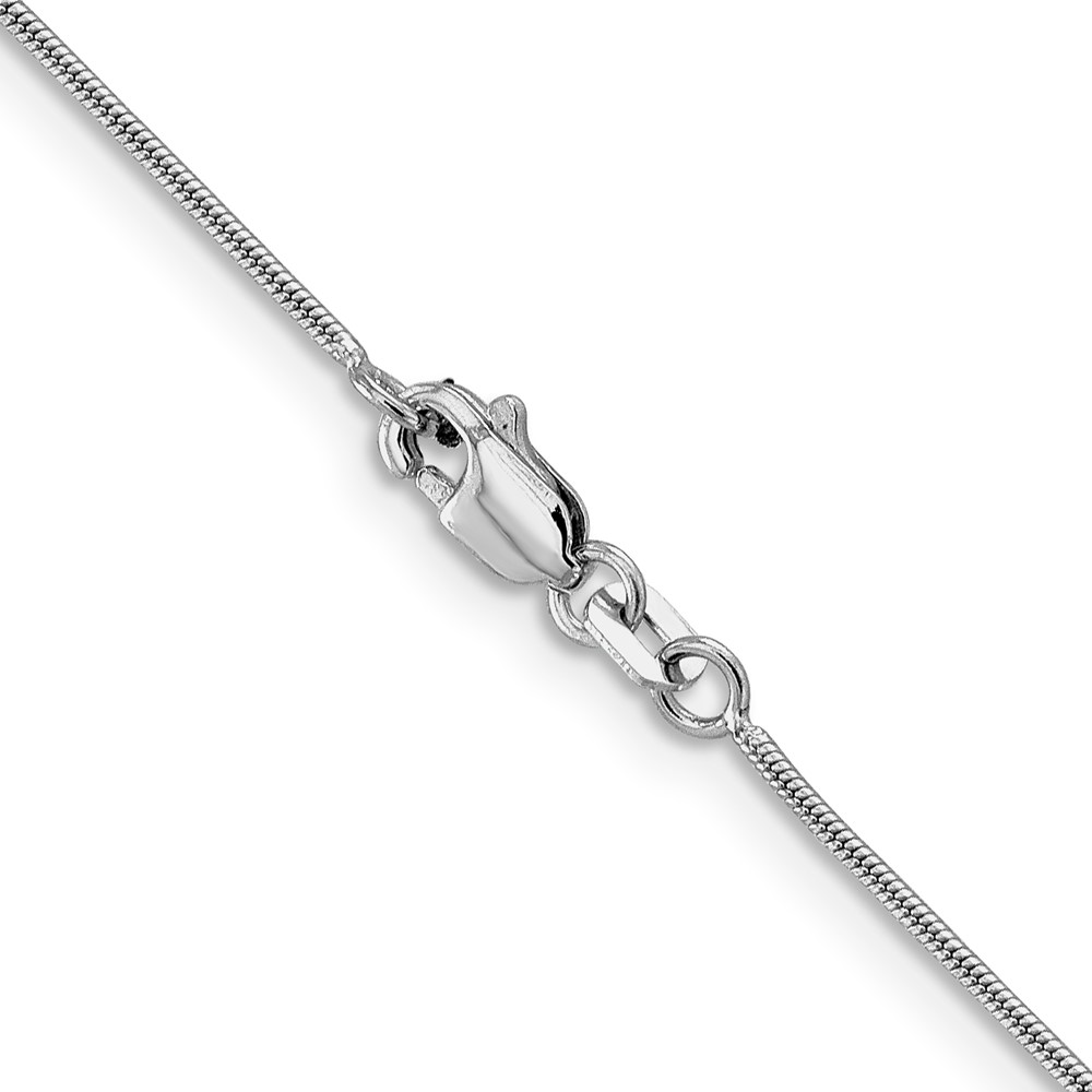14K White Gold .9mm Round Snake Chain - 2