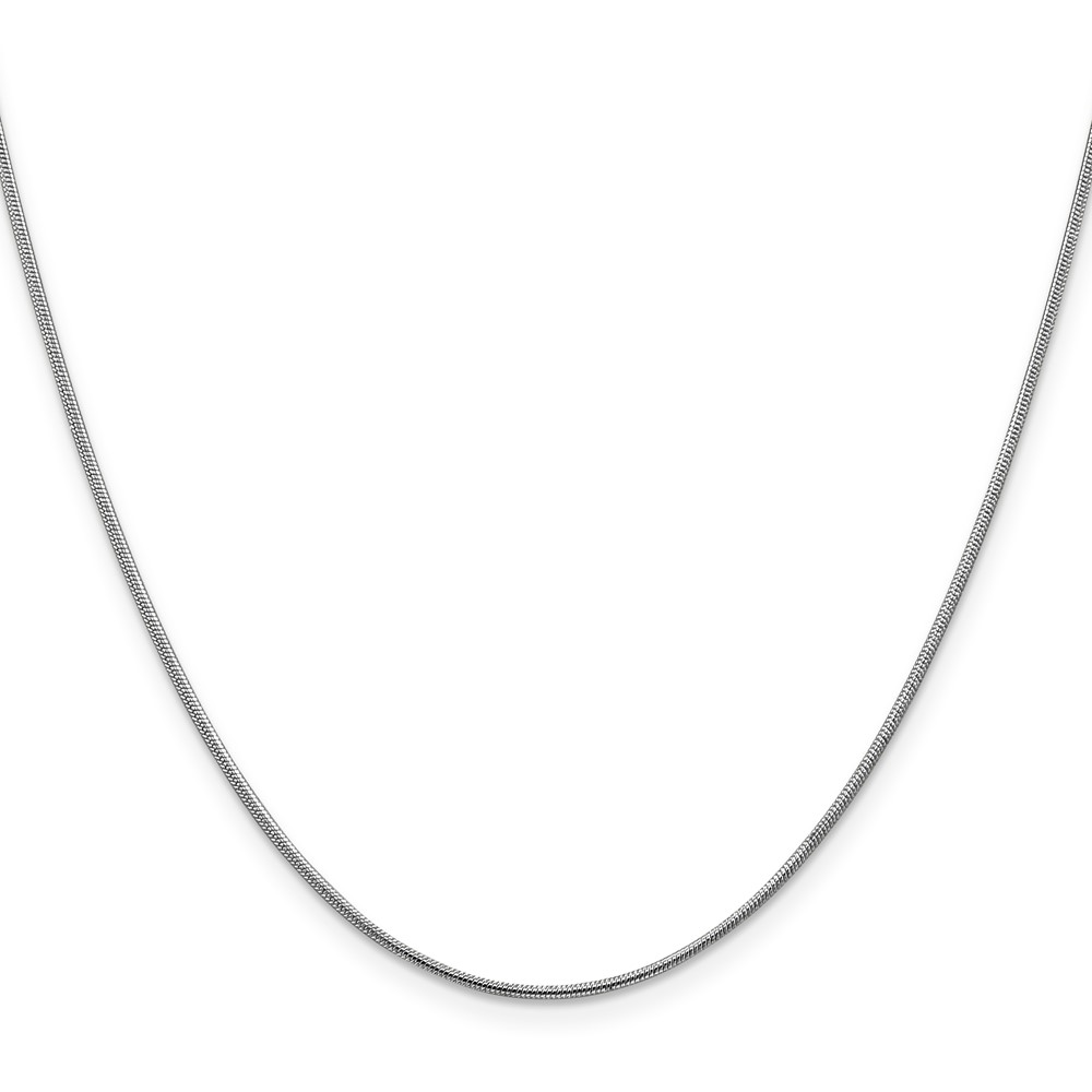 14K White Gold 1mm Round Snake Chain - 1