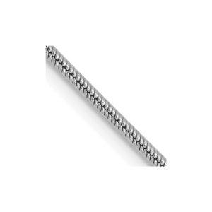 14K White Gold 1mm Round Snake Chain - 0