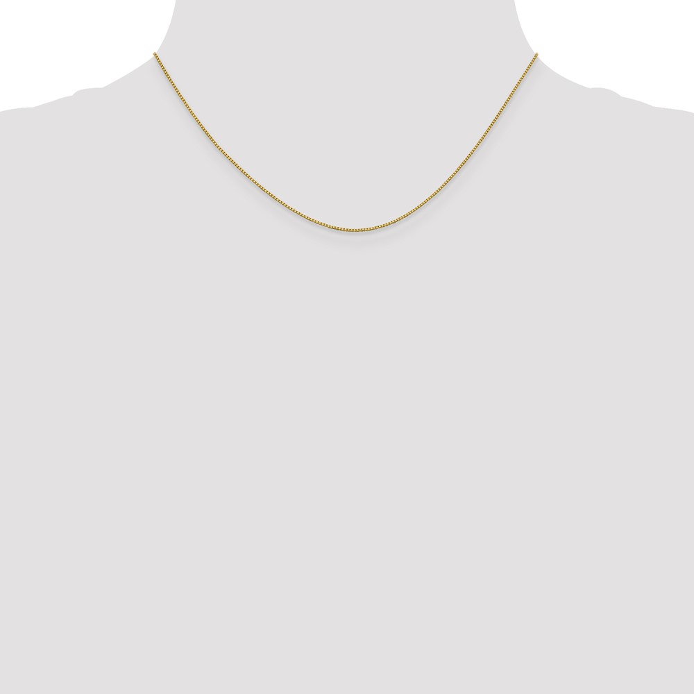 18K 16 inch .7mm Box with Lobster Clasp Chain - 3