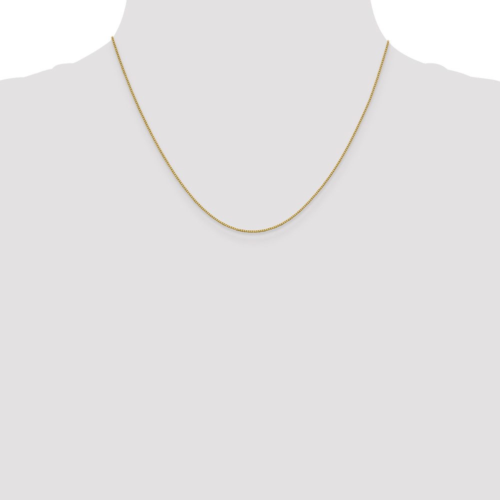 18K 18 inch .7mm Box with Lobster Clasp Chain - 3