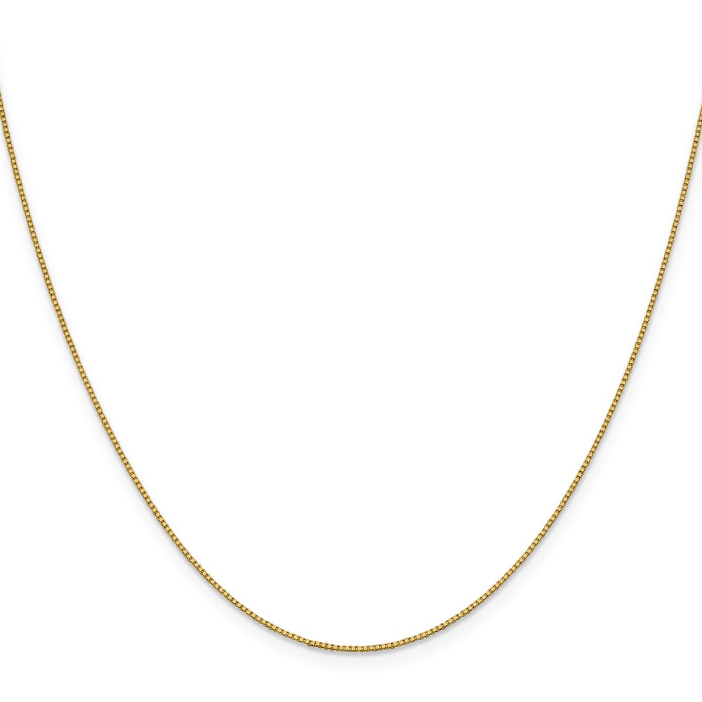 18K 16 inch .7mm Box with Lobster Clasp Chain - 1