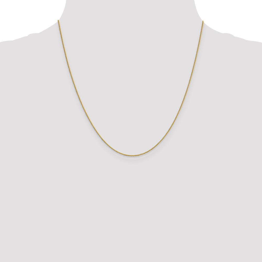 18K 20 inch .7mm Box with Lobster Clasp Chain - 3