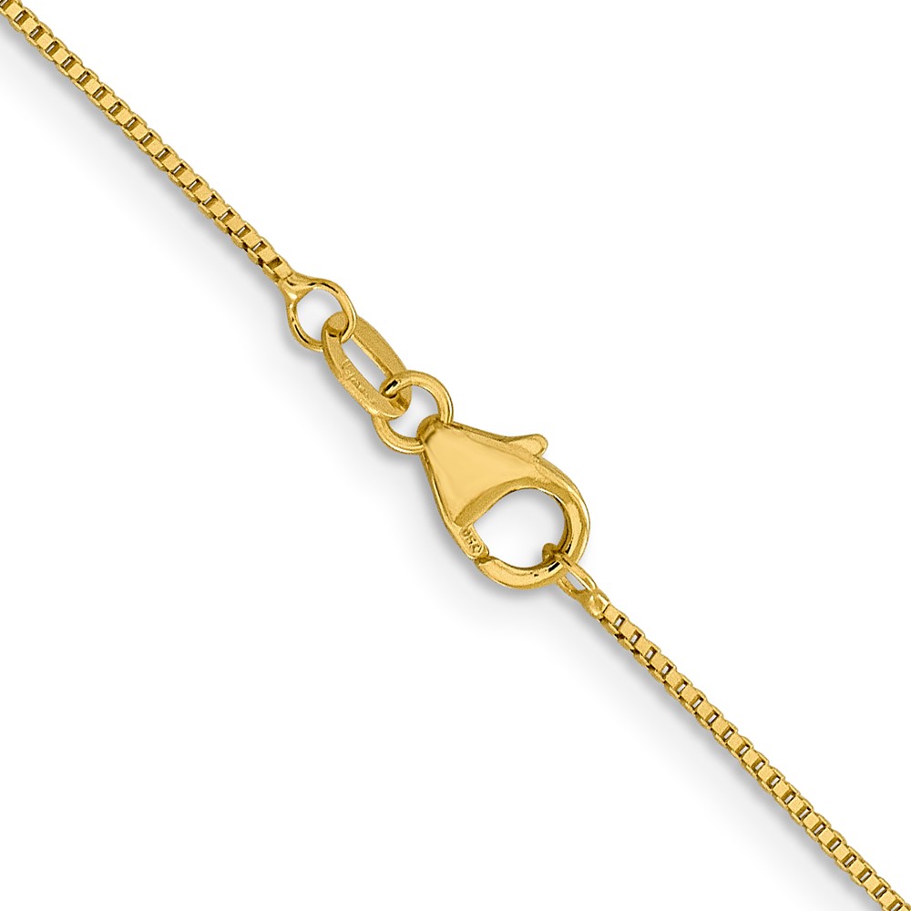 18K 18 inch .7mm Box with Lobster Clasp Chain - 2