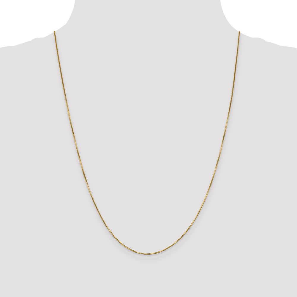 18K 24 inch .9mm Box with Lobster Clasp Chain - 3